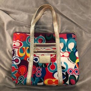 Colorful Coach Poppy Tote